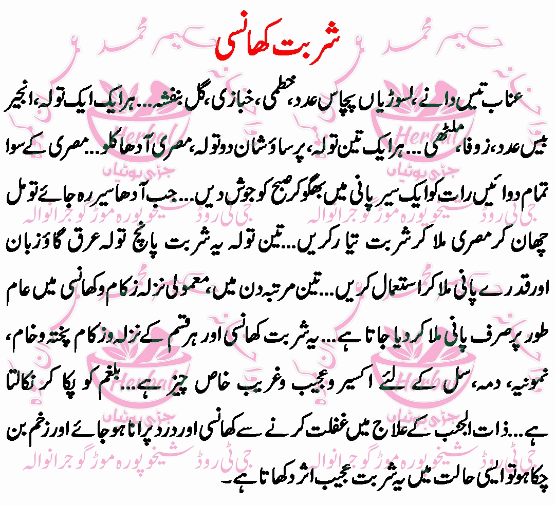 Cough Cure(Khansi Ka Ilaj) in urdu