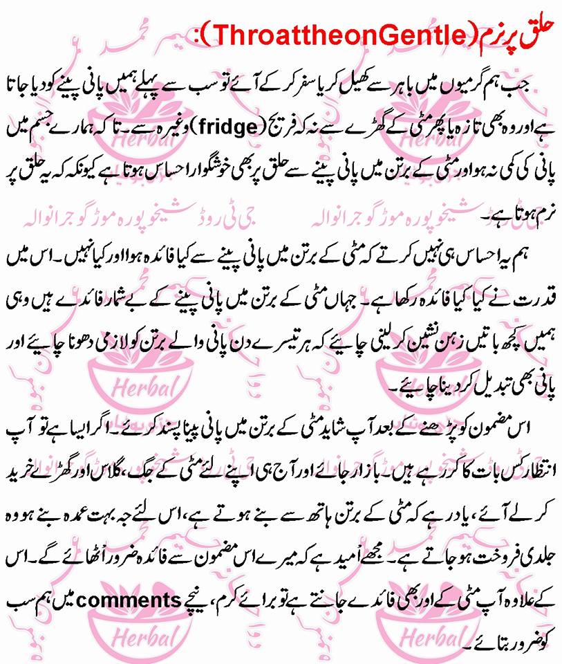 Benfits Of Drinking Water in Clay Pots in Urdu (2)