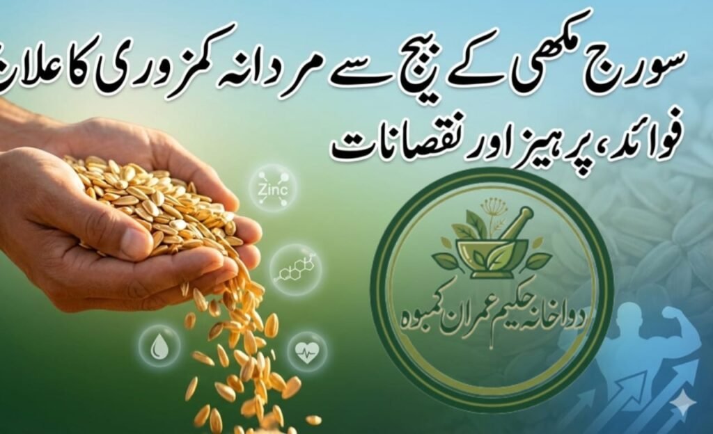 سورج مکھی کے بیج مردانہ کمزوری کے لیے مفید ہیں۔ زنک اور وٹامن ای سے بھرپور یہ بیج ٹیسٹوسٹیرون بڑھاتے ہیں۔ فوائد، پرہیز، نقصانات اور استعمال کی مکمل گائیڈ پڑھیں اور صحت مند رہیں۔